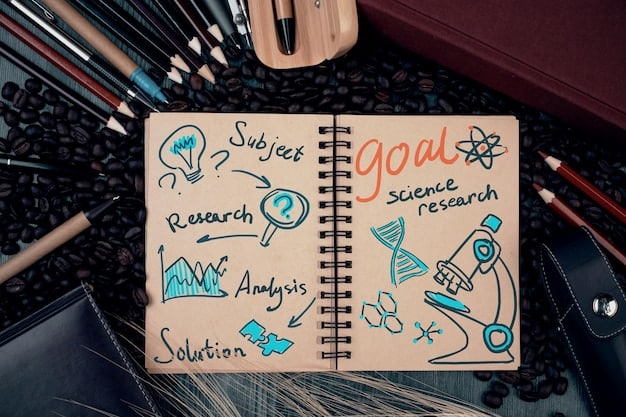 A close-up shot of a writer's notebook with handwritten notes, mind maps, and scribbled ideas, showcasing the brainstorming process and techniques for overcoming writer's block. A pen rests beside the notebook.