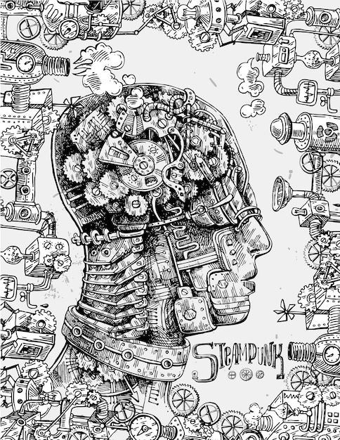 An artist's rendering of a human brain with lines of poetry flowing through it, symbolizing the connection between psychoanalysis and poetry.