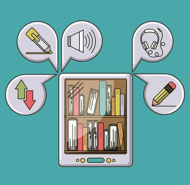 A side-by-side comparison of a physical book with annotations and an audiobook app interface on a tablet, illustrating the different modes of literary engagement and analysis.