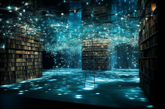 A digitally created image of a bookshelf filled with diverse books, some glowing slightly, to represent hidden gems waiting to be discovered. The background is softly blurred to highlight the books.