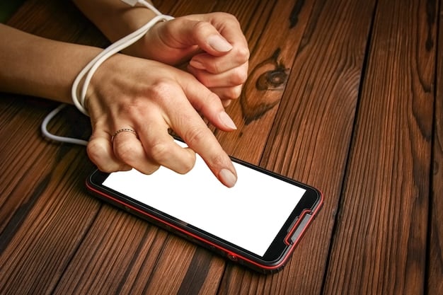 A close-up of a smartphone screen displaying a streaming app. A notification pops up, warning about a potential phishing attempt. The phone is connected to a public Wi-Fi network.