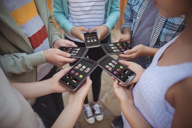 A smartphone displaying multiple streaming service apps, each with an prominent 