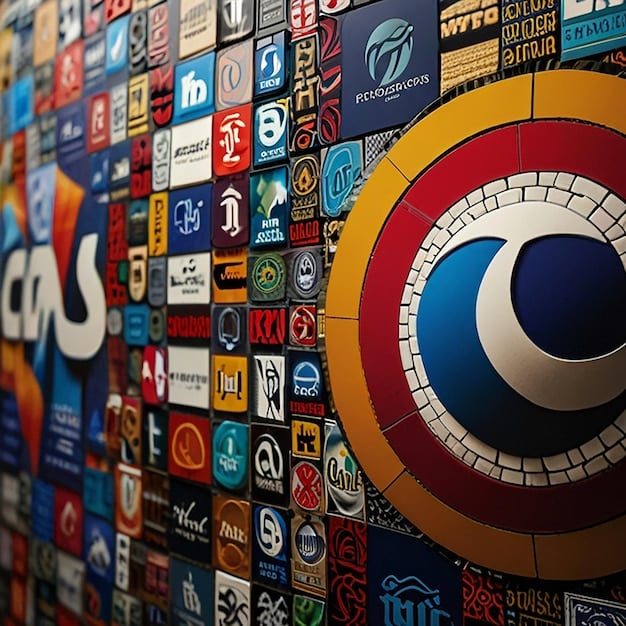 A collage of logos from the top streaming services in the US: Netflix, Disney+, Amazon Prime Video, Hulu, HBO Max, Paramount+. The logos are arranged in a dynamic, overlapping pattern to represent the competitive streaming market.