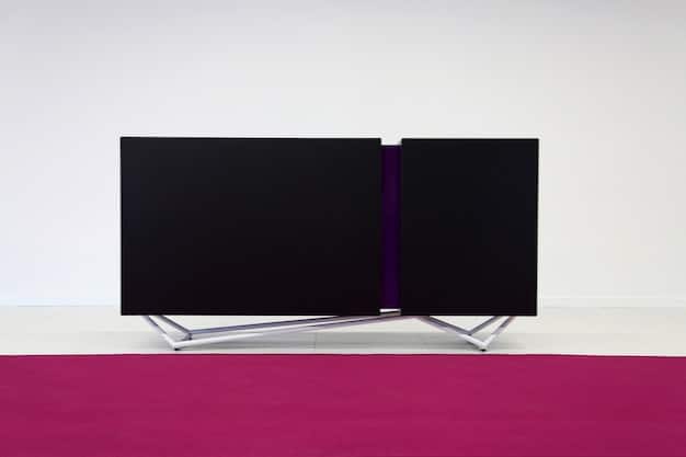 A side-by-side comparison of two 4K TV screens, one displaying content in standard dynamic range (SDR), and the other displaying the same content in high dynamic range (HDR). The HDR screen exhibit brighter whites and darker blacks, with more vivid colors.
