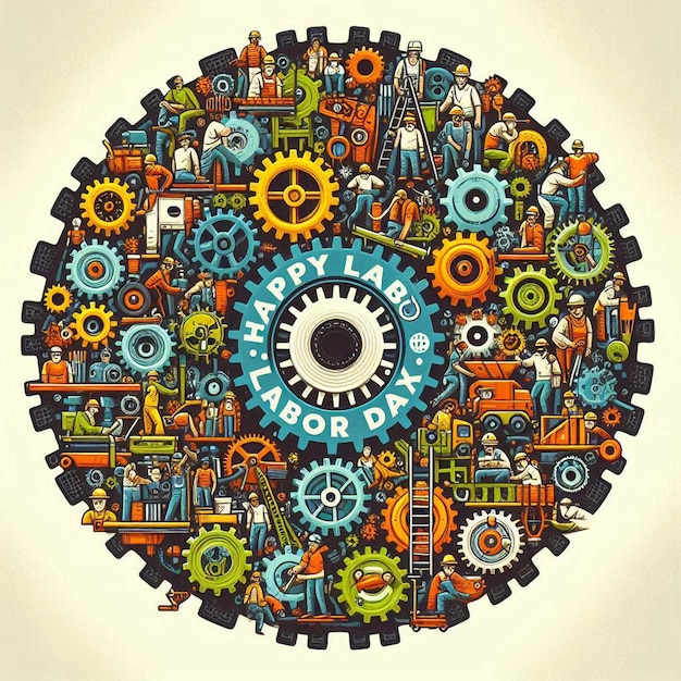An illustration depicting intertwined gears representing history, culture, and literature. The gears are interconnected, symbolizing the integration of these elements in new historicist analysis. The backdrop includes subtle imagery of American historical events. Examining the Influence of New Historicism on Literary Criticism of American Novels Published After 2000.