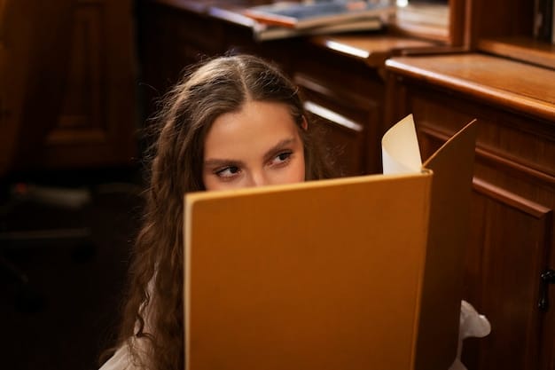 A person reviewing books in an unbiased scenario