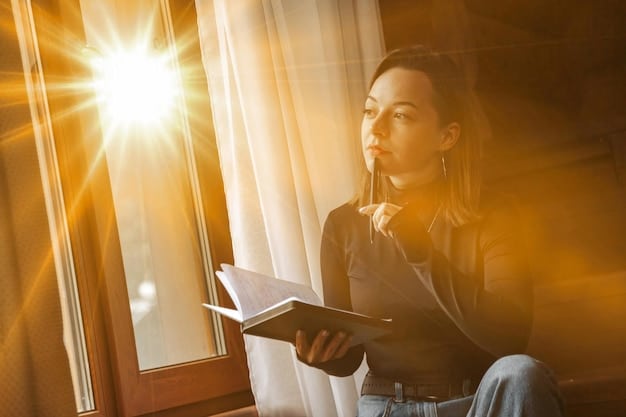 A close-up shot of a person reading a book in a sunlit room, with a laptop displaying a book review blog in the background, subtly hinting at the digital nature of Unveiling the Top 5 Book Review Blogs of 2025: Which Ones Offer the Most Insightful Literary Criticism?.