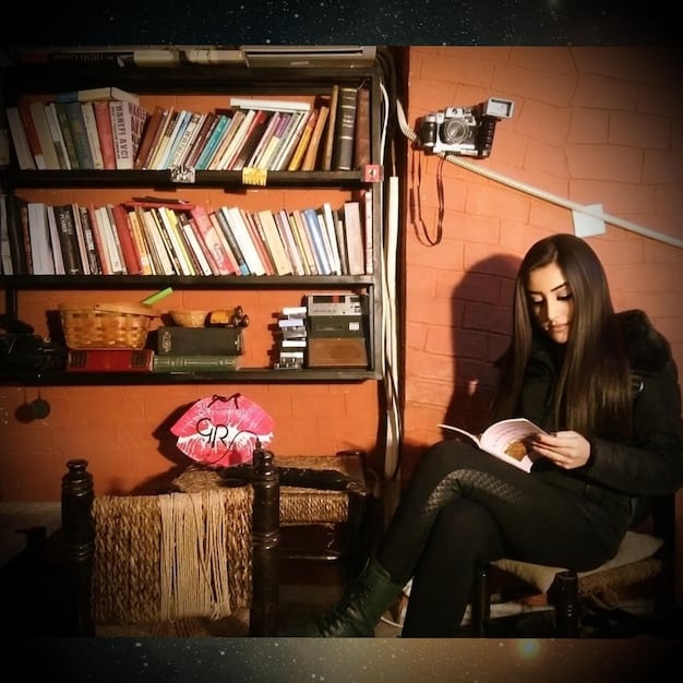 A bookshelf filled with books of different genres (fiction, non-fiction, thriller, romance), with sticky notes marking specific reviews—some positive, some negative—highlighting the diversity of opinions.