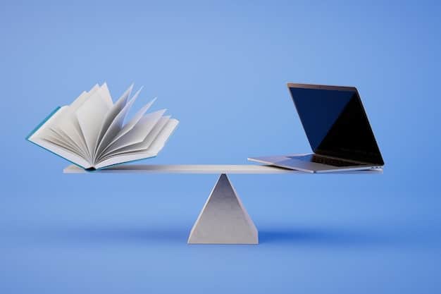 A conceptual image showing a balanced scale with a book review on one side and copyright law on the other, illustrating the need for equilibrium in adhering to 'Book Review Copyright: Understanding Fair Use and Avoiding Legal Pitfalls'.