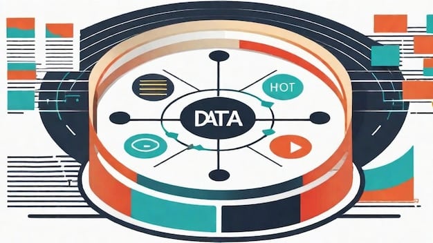 A stylized infographic showcasing various data sources merging into a central analytical hub, representing the data collection process.