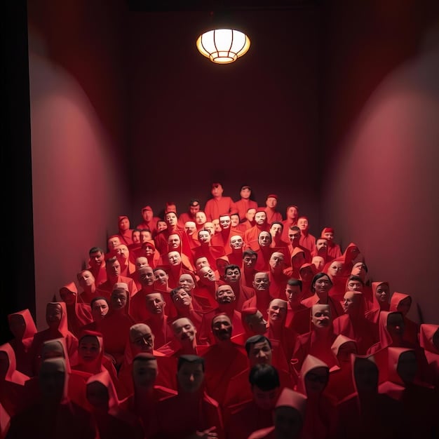 Inside a Broadway theater during a performance, capturing the audience's reactions and the overall atmosphere of the show. The image highlights the immersive experience and the emotional connection audiences have with Broadway productions, showcasing why people are drawn to invest in and attend these events, relating to 